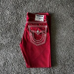 True Religion Red Denim Jeans